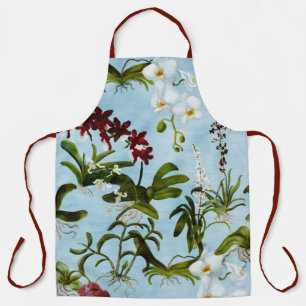 Apron - Orchid Pattern in Blue