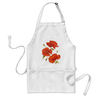 Apron Poppies on White