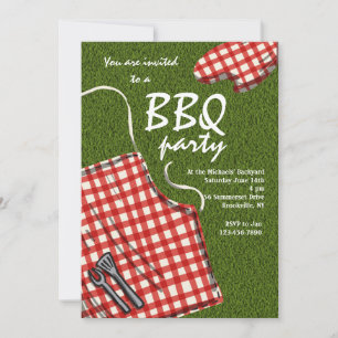 Apron Ready for a BBQ Invitation