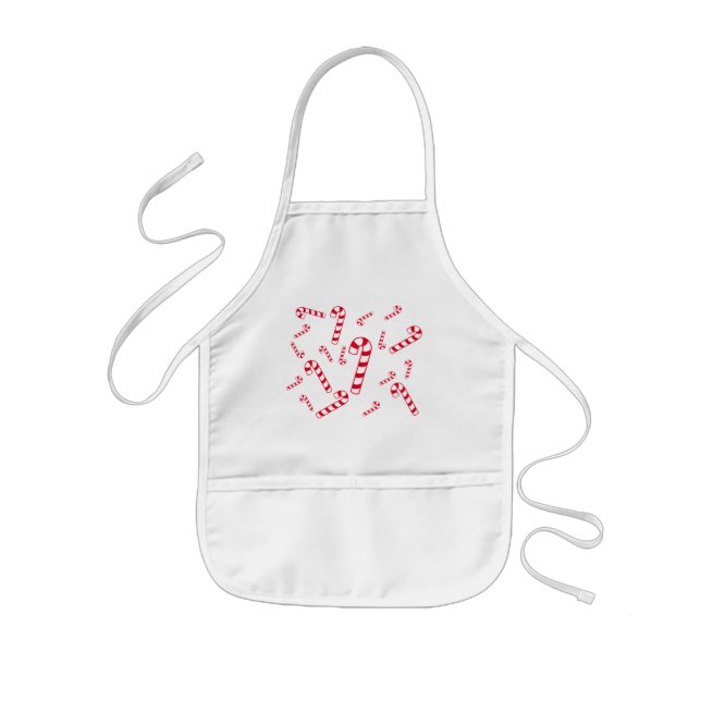 Apron - Red Candy Canes (Front)