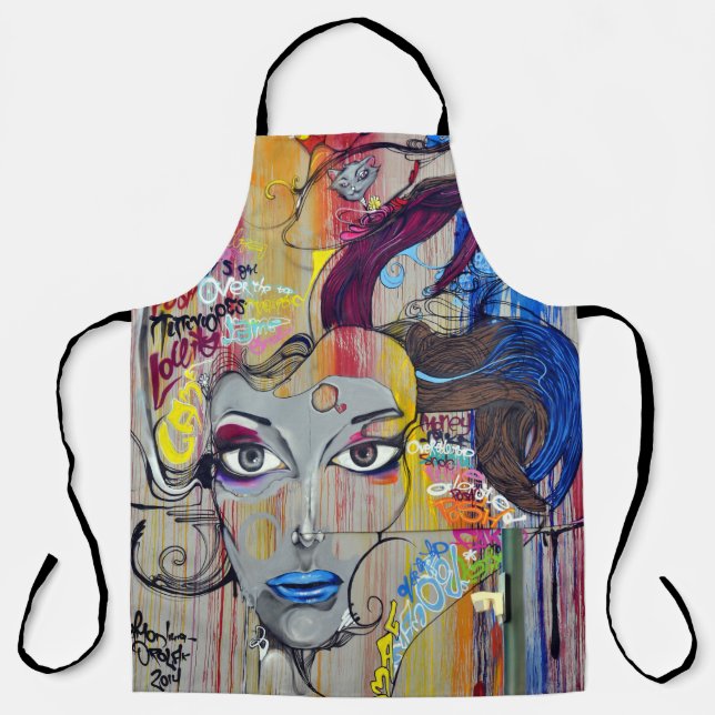Apron - Street Art Face Graffiti (Front)