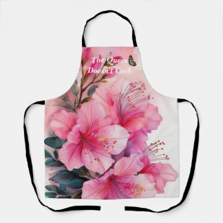 Apron - The Queen Doesn't Cook, Pink Azaleas