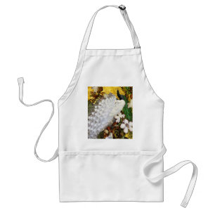 Apron: White and Blue Peacocks Standard Apron