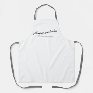Apron White with Albuquerque Foodies Logo