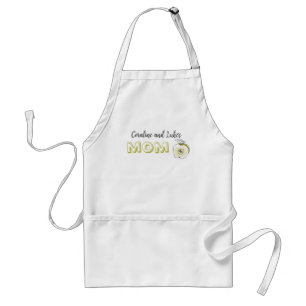 Apron with an apple and the inscription “mum”.