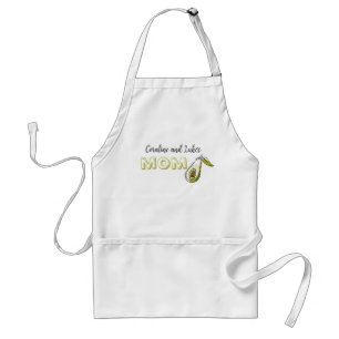 Apron with avocado and the inscription “mum”.