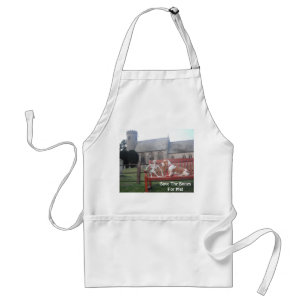 Apron with Basset Hound at Cemetary