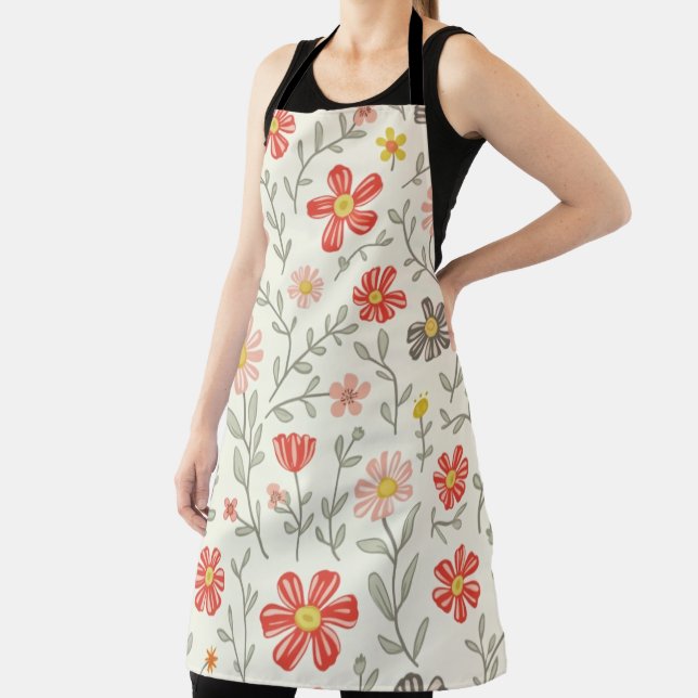 Apron with cute floral pattern (Insitu)