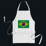 Apron with Flag of Brazil<br><div class="desc">Add a touch of Brazilian pride to your kitchen with our apron featuring the flag of Brazil! Crafted with attention to detail, this apron proudly showcases the vibrant colours of Brazil's flag—green, yellow, blue, and white—symbolising the nation's rich culture and unity. Ideal for cooking, baking, or grilling, our Brazil flag...</div>