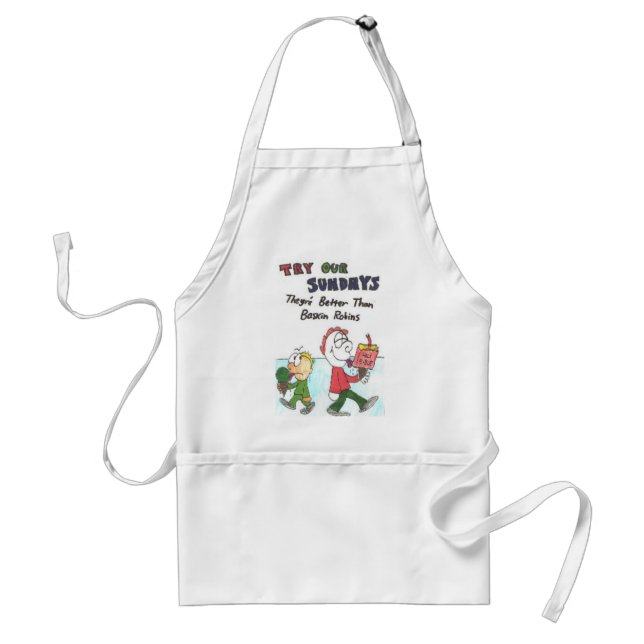 Apron with funny church sayings (Front)
