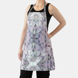 Apron with geometric, pastel-coloured pattern