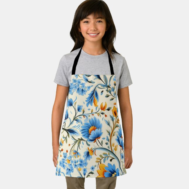 Apron with intricate floral pattern  (Insitu)