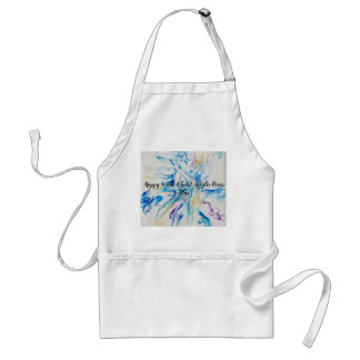 Apron with Name and a Pretty Paint Pour Background