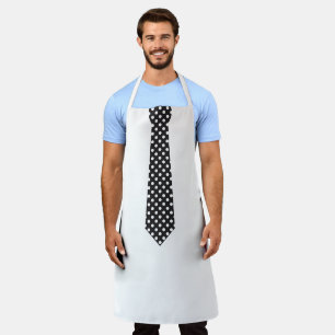 Apron With Polka Dot Tie Fun Barbecue Apron