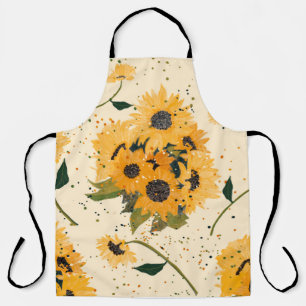 Apron with sunflowers