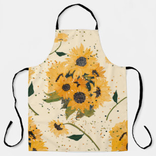 Apron with sunflowers