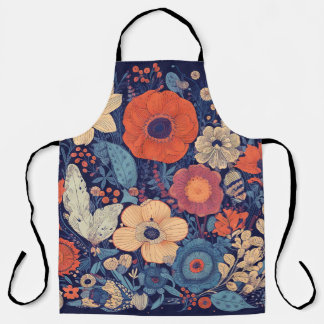 Apron with Various Flowers