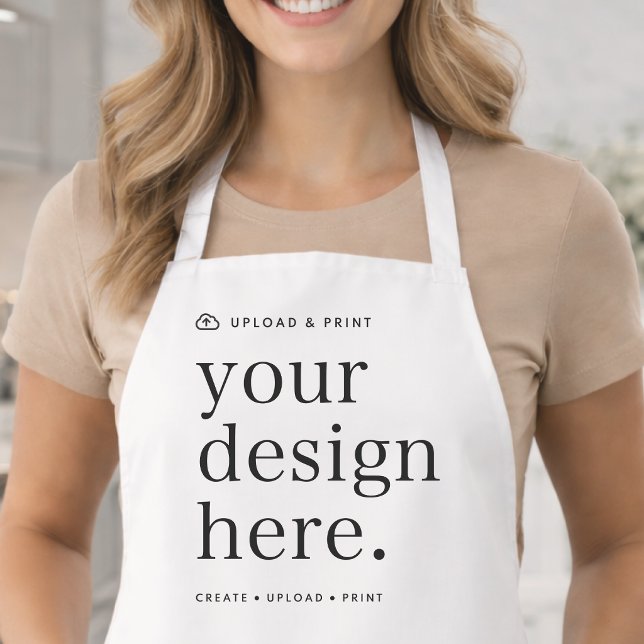 Apron Your Design Upload (Upload your artwork and turn this apron into branded workwear, custom merch, or a stylish gift)