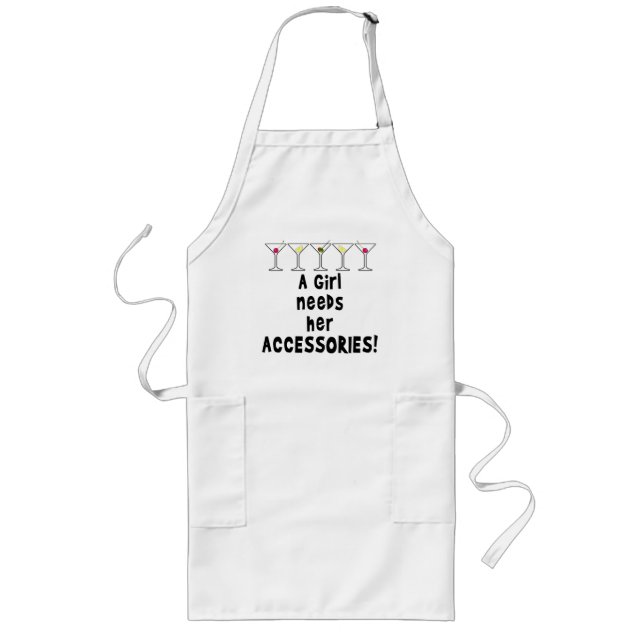 APRONS, A GIRL NEEDS HER ACCESSORIES LONG APRON (Front)
