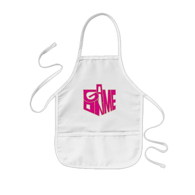 Aprons Children's Game ON Pink/Gold (Front)