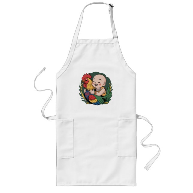 Aprons | Chloe Baby Hugs The Rooster (Front)