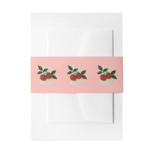 Aprons & Tomatoes Gift Ribbon — Foodie Lovers Invitation Belly Band
