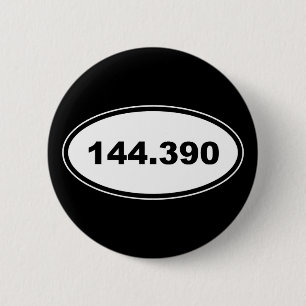 APRS Frequency 144.390 Amateur Ham Radio 6 Cm Round Badge