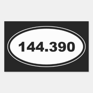 APRS Frequency 144.390 Amateur Ham Radio Rectangular Sticker