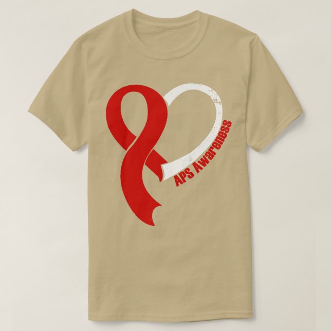 APS Disease Awareness Hople Love Heart Ribbon Happ T-Shirt (Design Front)