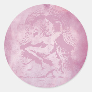 Apsara Pink Classic Round Sticker