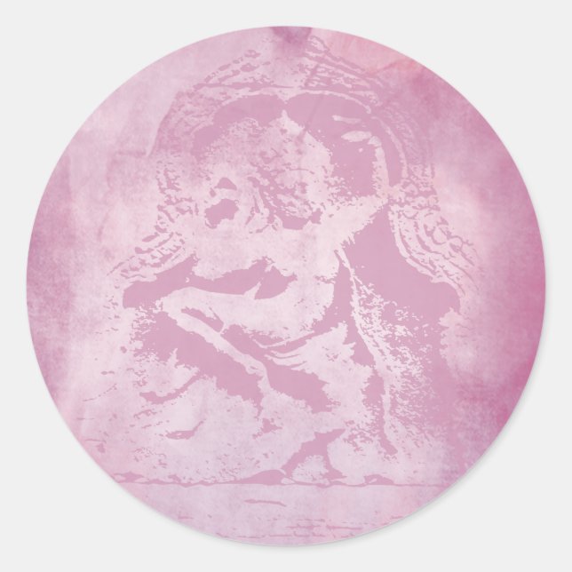 Apsara Pink Classic Round Sticker (Front)