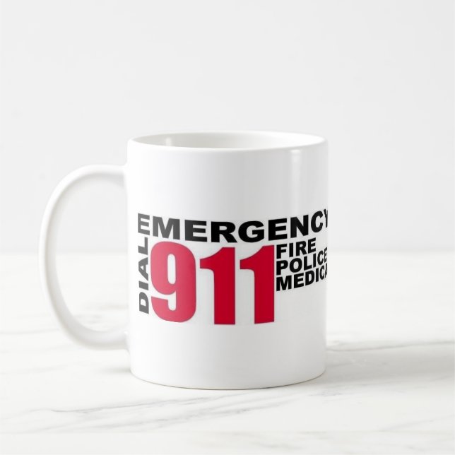 APSD and Dial 9-1-1 logos Coffee Mug (Left)