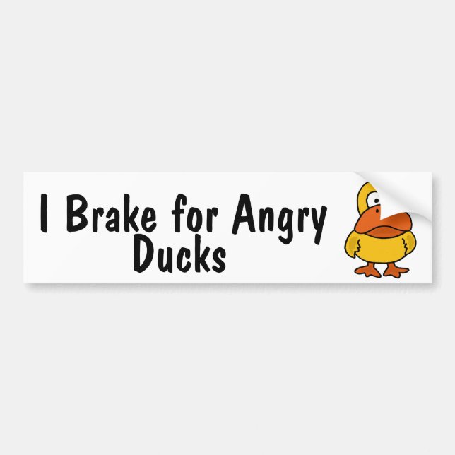 AQ- Angry Duck Bumper Sticker (Front)