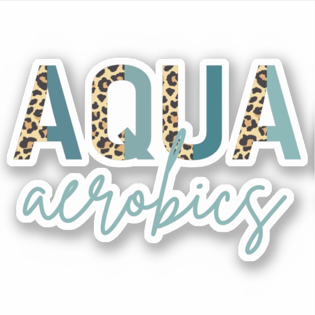 Aqua Aerobics Cheetah print Aqua aerobics gifts (Front)