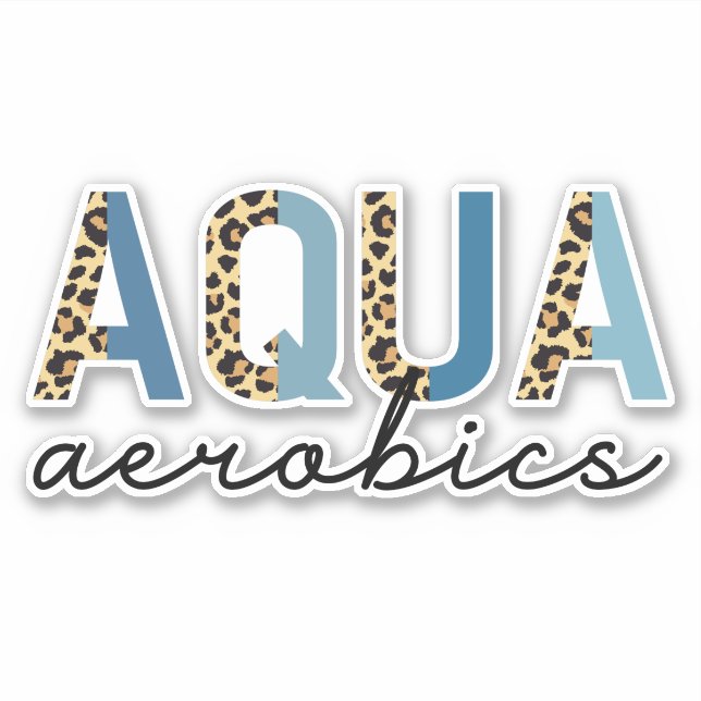 Aqua Aerobics Cheetah print Water aerobics gifts (Front)