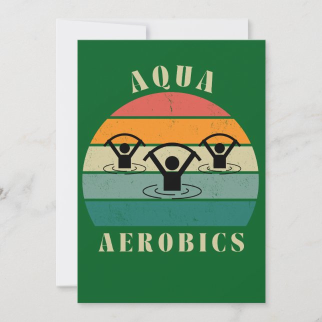 aqua aerobics water aerobics holiday card (Front)