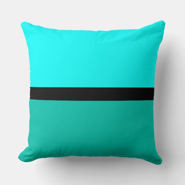 Aqua & Amazonite Solid Colour Background Cushion (Front)