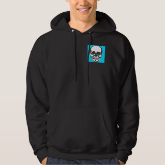 Aqua Anatomical Sugar Skull Mosaic Hoodies
