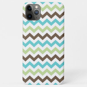 Aqua and Brown Zig Zag Chevrons Pattern Case-Mate iPhone Case