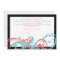 Aqua and Coral Floral Wedding Invitation