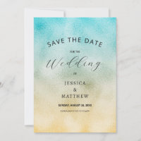 Aqua and Gold Ombre Foil
