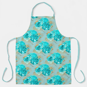 Aqua and Gold Series Design 16  Apron