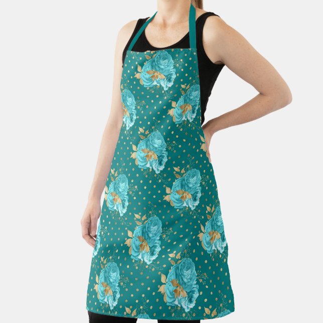 Aqua and Gold Series Design 2  Apron (Insitu)