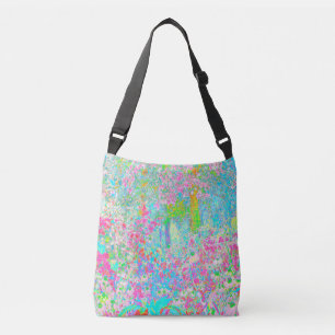 Aqua and Hot Pink Sunrise in My Rubio Garden Crossbody Bag