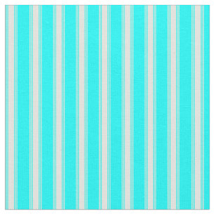 Aqua and Light Yellow Coloured Stripes Fabric