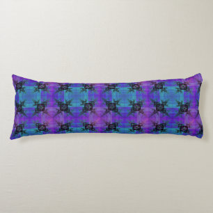 Aqua and Lilac Fractal Joy Body Pillow