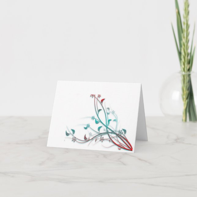 Aqua and Red Notecard (Front)