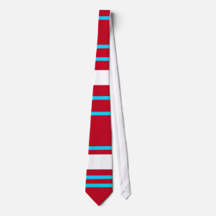 Aqua and Red Tie