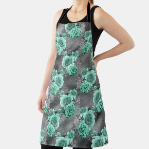 Aqua and Silver Series Design 4 Apron