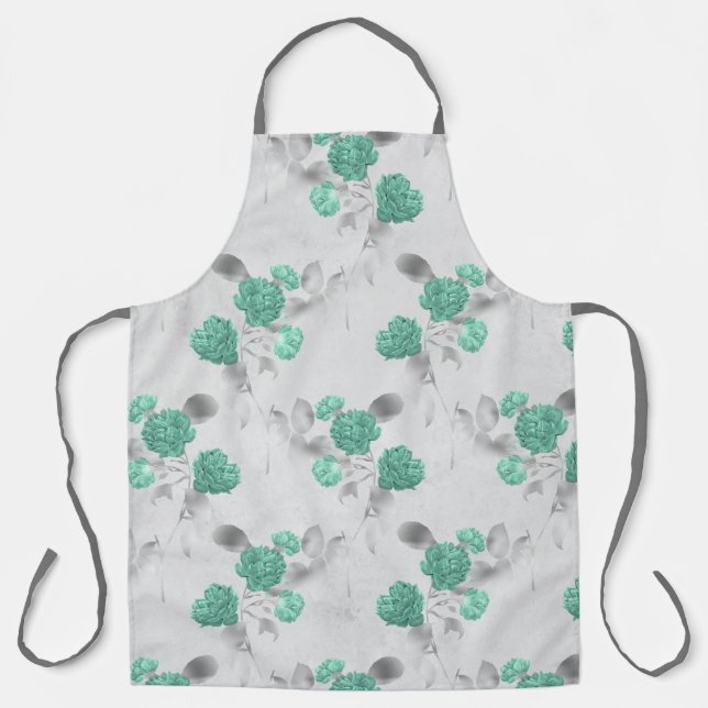 Aqua and Silver Series Design 6 Apron (Front)
